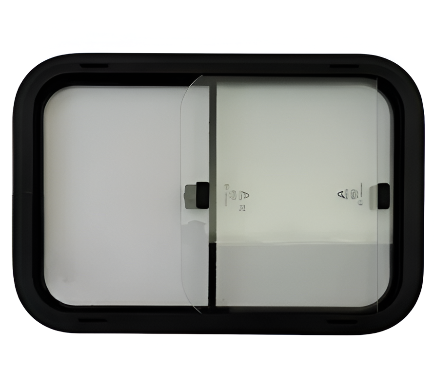 Ventana corredera APSYS 900x500 mm cristal negro camper.