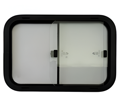 Ventana corredera APSYS 900x500 mm cristal negro camper.