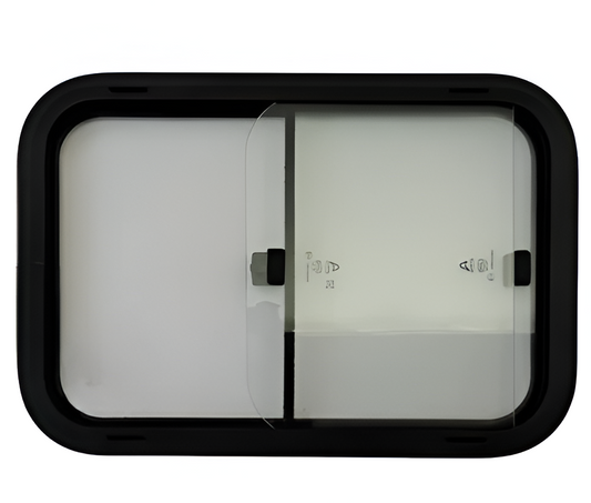 Ventana corredera APSYS 900x500 mm cristal negro camper.