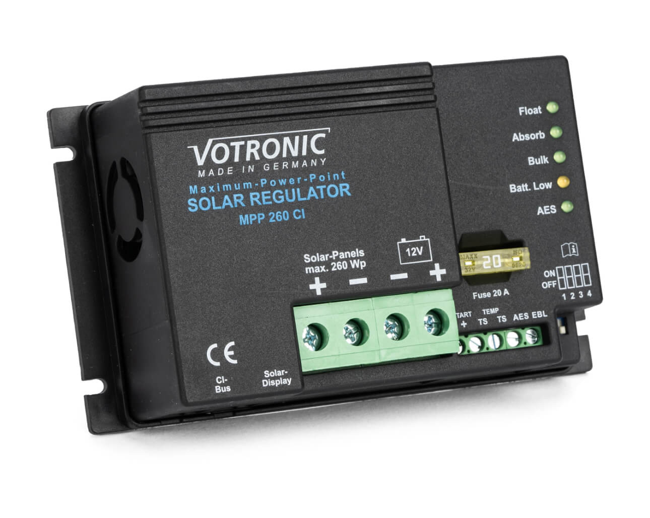 Votronic MPP 260 CI regulador 2 baterías 12V.