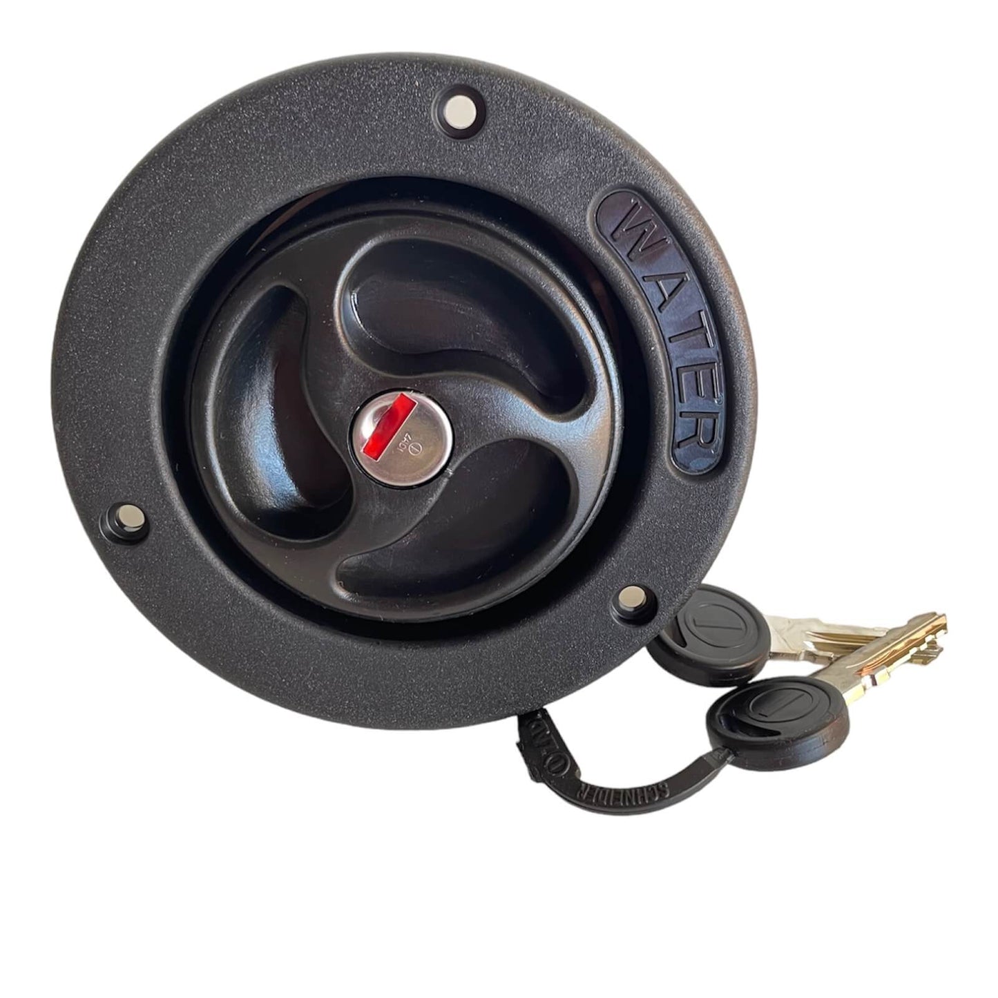 Boca de llenado de agua Zadi 40 mm con llave instalada en camper STCampervan