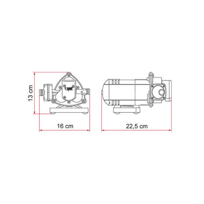 Bomba de Agua Fiamma Aqua 8 12V 10L/min con Presostato para Camper, Autocaravana y Caravana