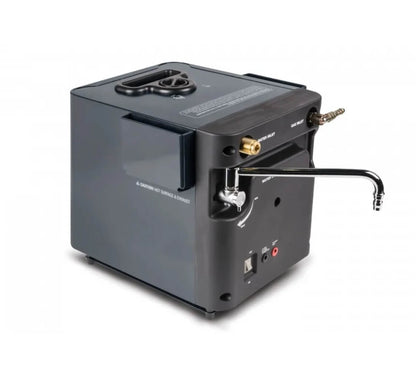 Calentador de agua a gas portátil Kampa Geyser 12V Dometic distribuido por STCampervan, ideal para camper y camping