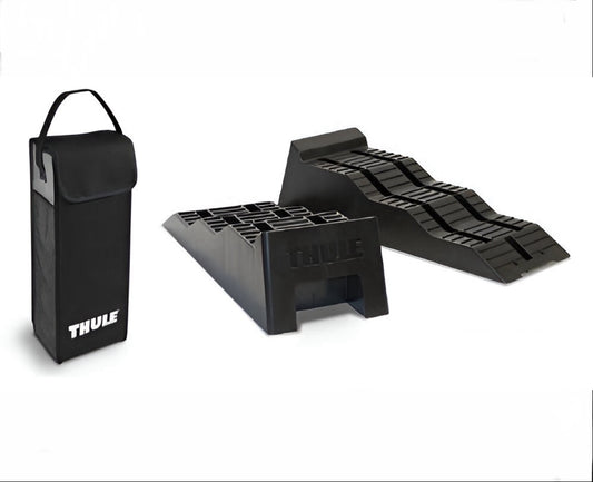 Calzos niveladores Thule Leveller negros con funda para camper.