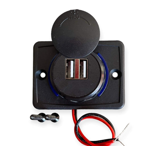 Cargador doble USB 12V-24V para camper y caravana