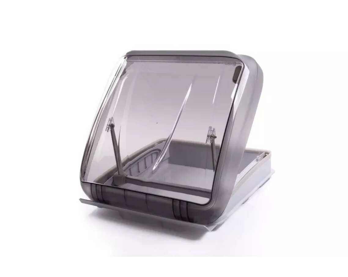 Claraboya 40×40 transparente con homologación 43R.