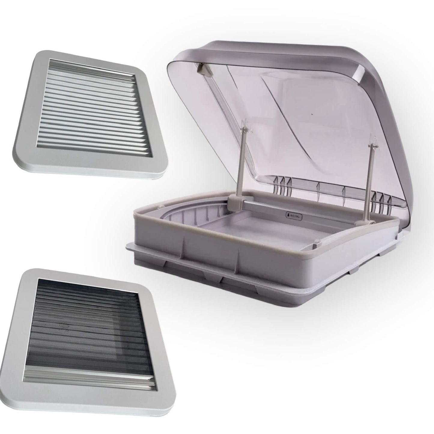 Claraboya Freucamp 40×40 transparente con homologación 43R.