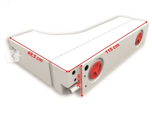 Detalle de tapas y conexiones del depósito de agua limpia 100 L camper