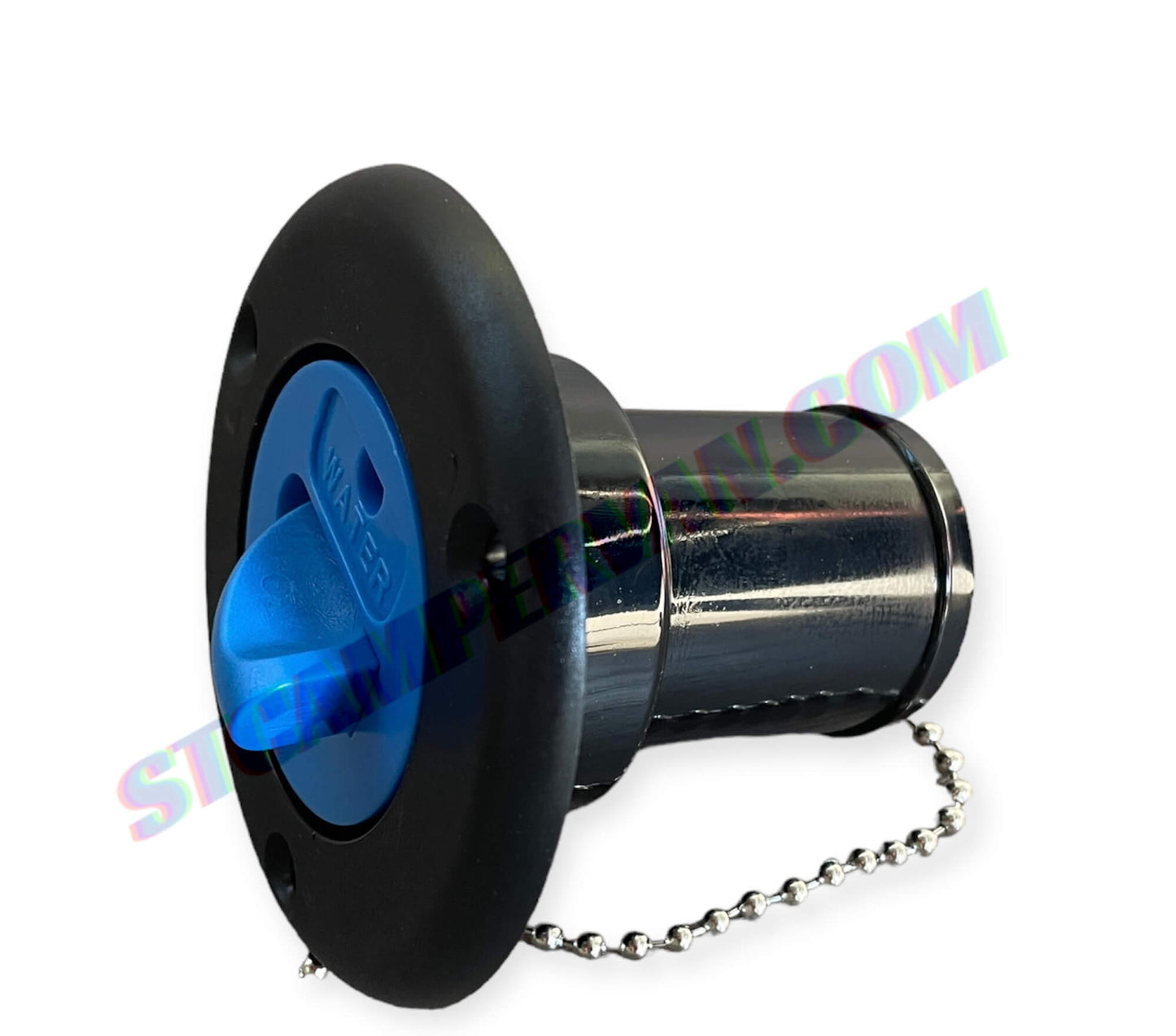 Detalle de entrada de agua limpia para camper y autocaravana