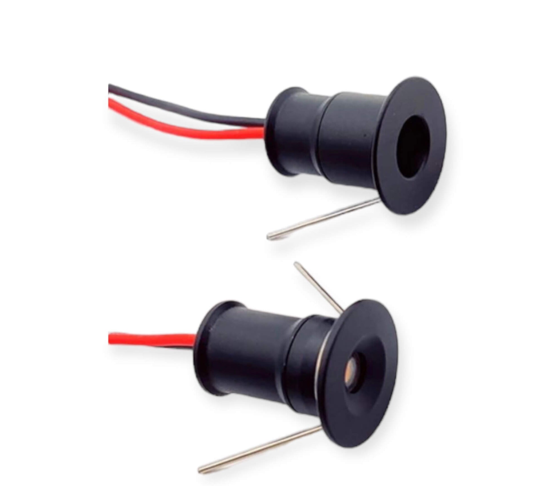 Detalle del mini foco LED de aluminio 12V para caravana