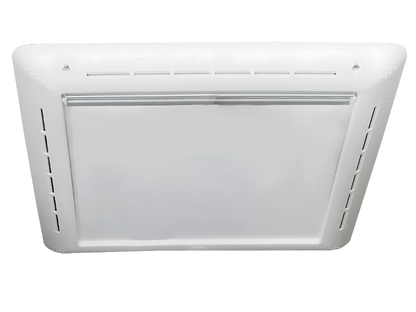 Oscurecedor Fiamma Rollo Vent 40x40 blanco instalado en camper STCampervan 