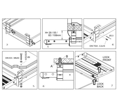 Estructura de aluminio ligera y resistente del escalón Thule Slide Out Step 400