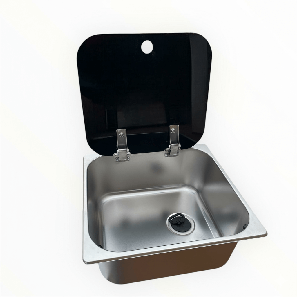 Fregadero 32x35 junto a kit de instalación 12V