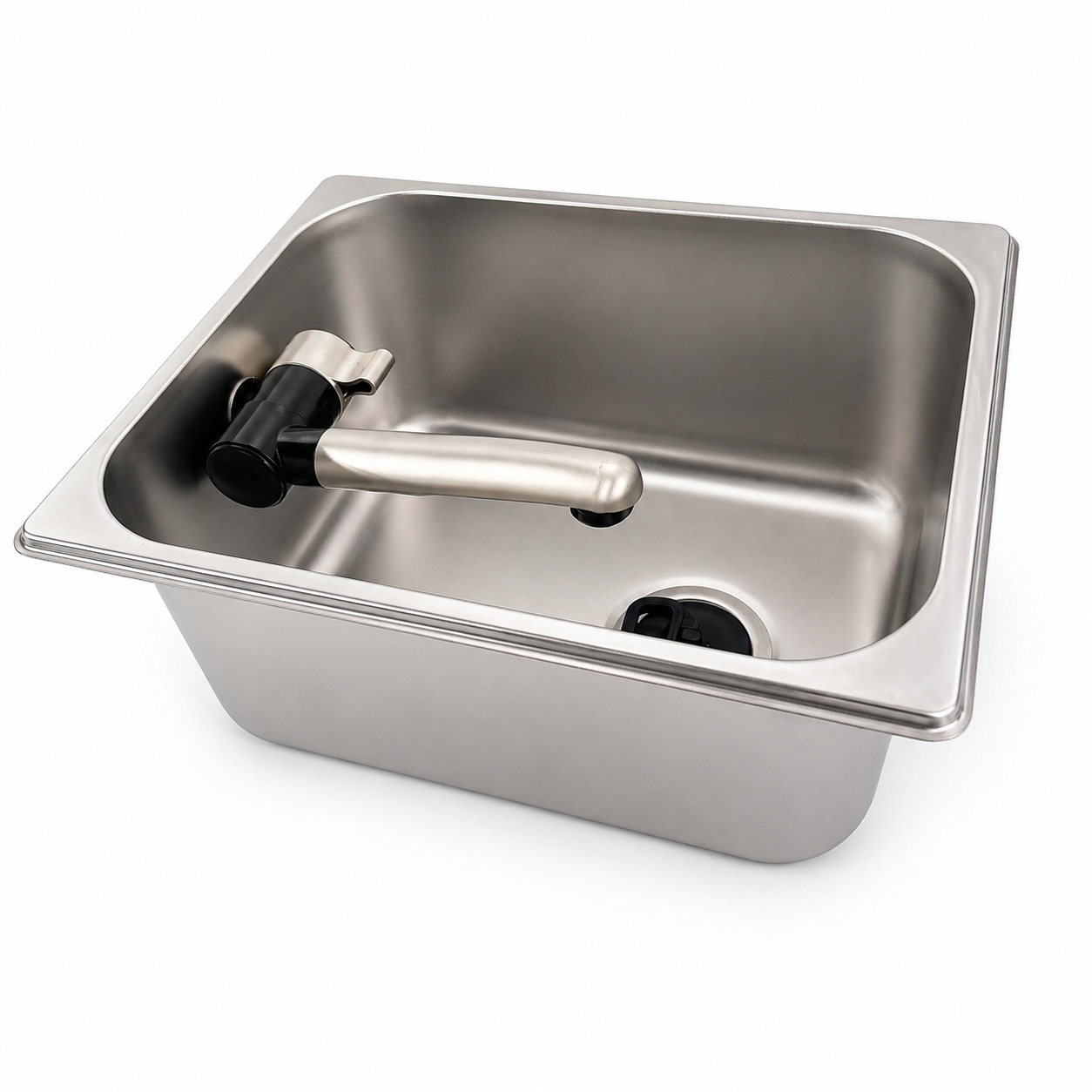 Fregadero 26x32 con grifo abatible 12V para camper y caravana