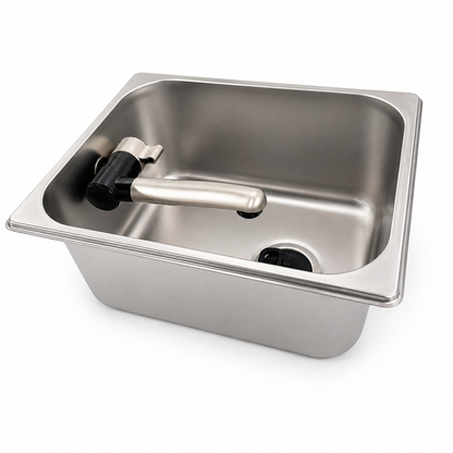 Fregadero 26x32 con grifo abatible 12V para camper y caravana
