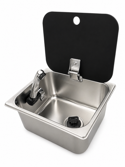 fregadero con tapa camper