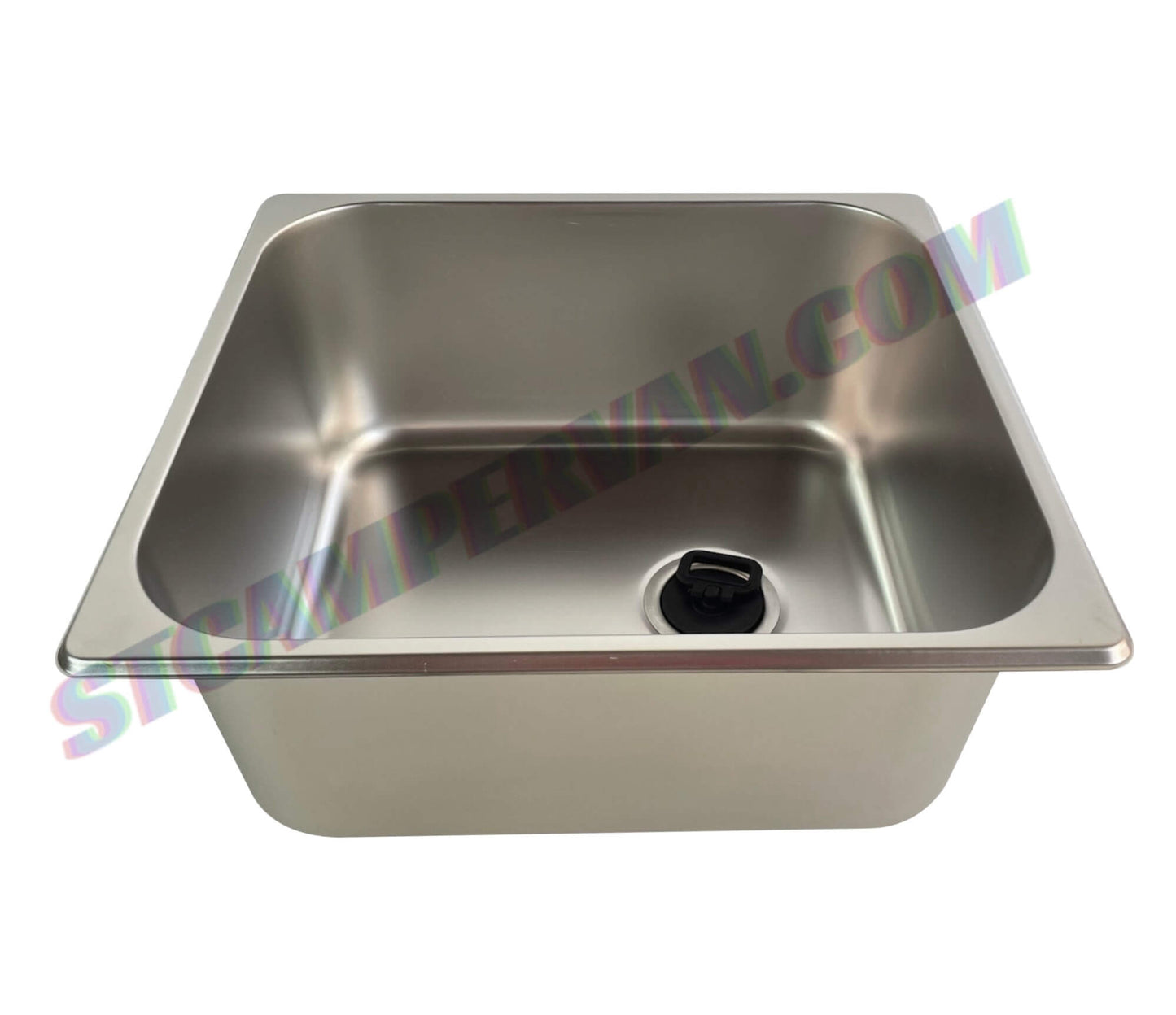 Vista superior del fregadero 32x35 compacto para autocaravana