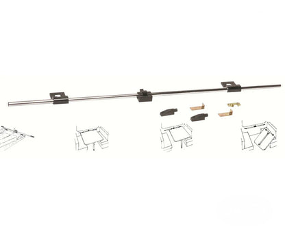 Guía de mesa STLA 950 mm cromada con bloqueo para camper