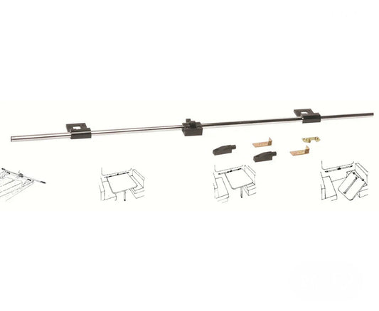 Guía de mesa STLA 950 mm cromada con bloqueo para camper