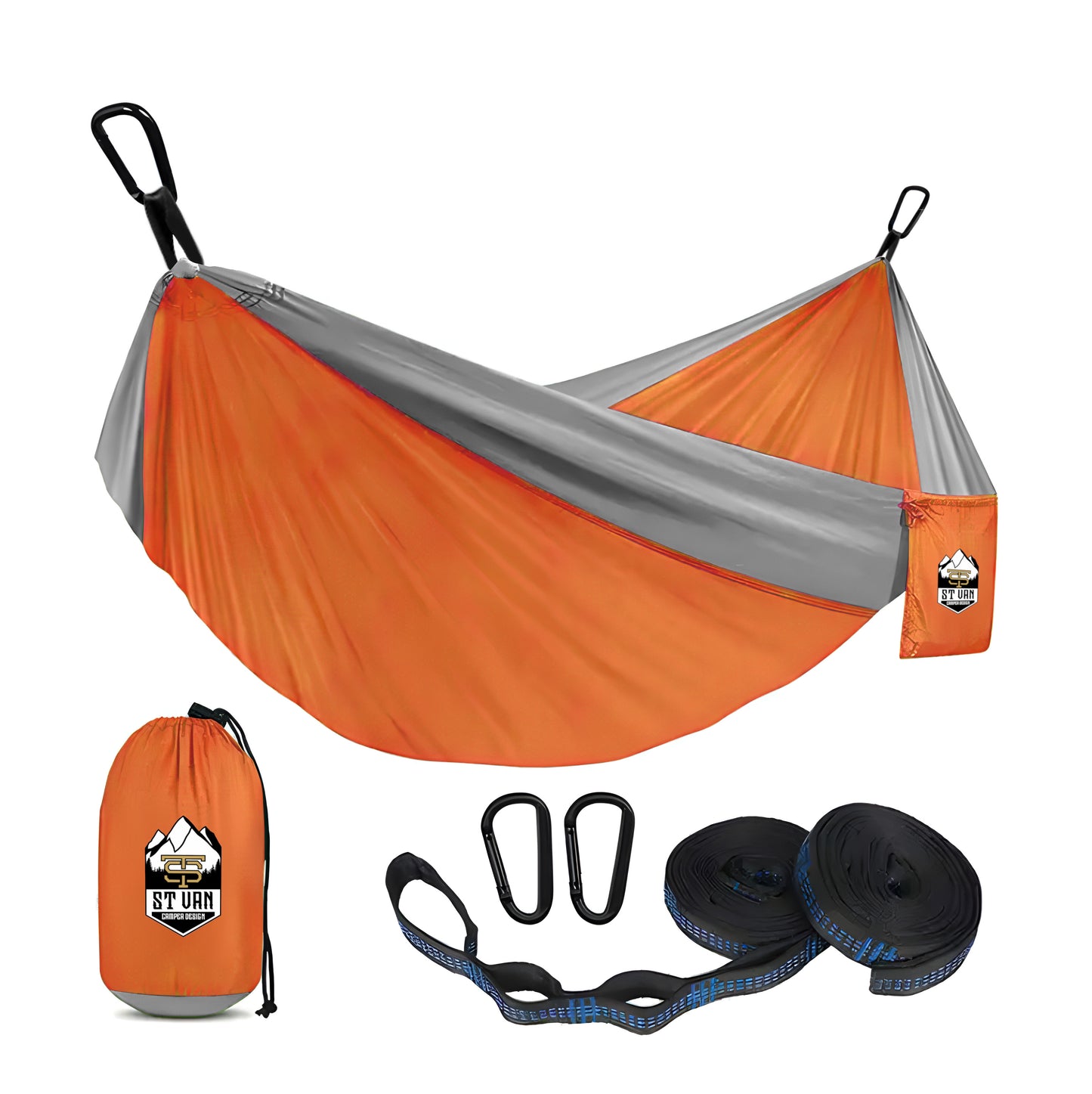 Montaje rápido de hamaca 210T entre árboles