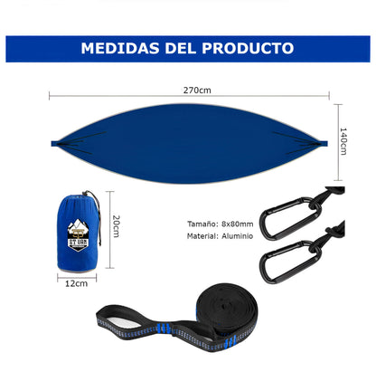 Hamaca 210T en camping playa y furgoneta camper medidas