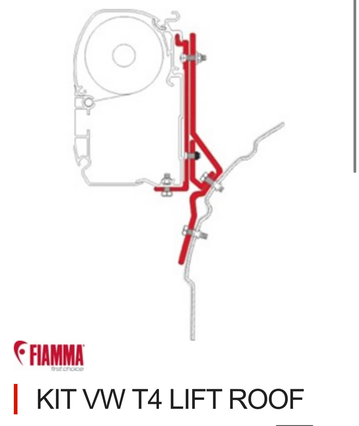 Kit adaptador Fiamma F45 para VW T4 y T4 Lift Roof | STCampervan