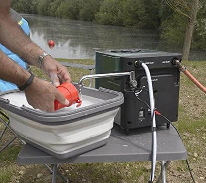 Kit completo del calentador de agua a gas Kampa Geyser 12V con accesorios incluidos