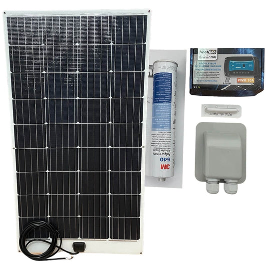 Kit solar Vechline 150W con panel semiflexible y accesorios