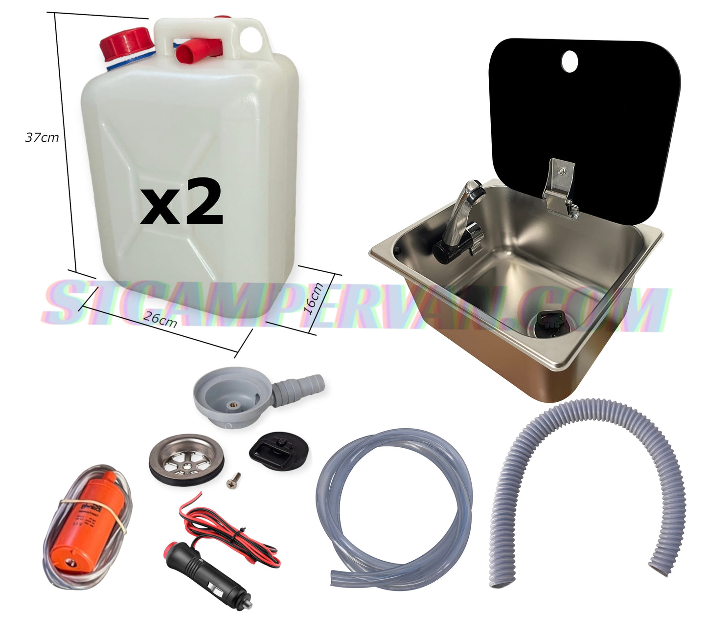 Kit fregadero camper 26x32 con tapa