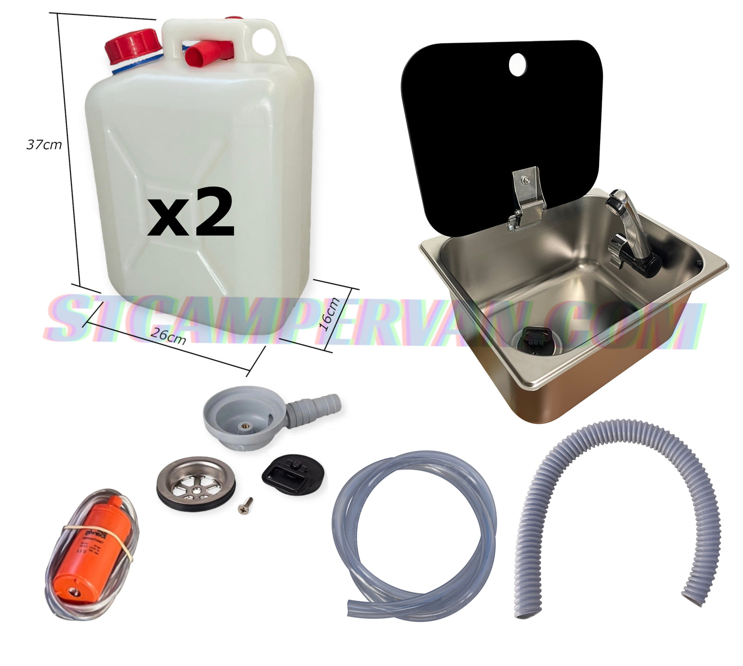 Kit fregadero camper 26x32 con tapa