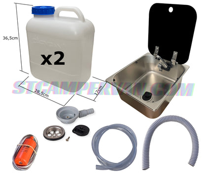 Kit fregadero camper 32x35 con tapa