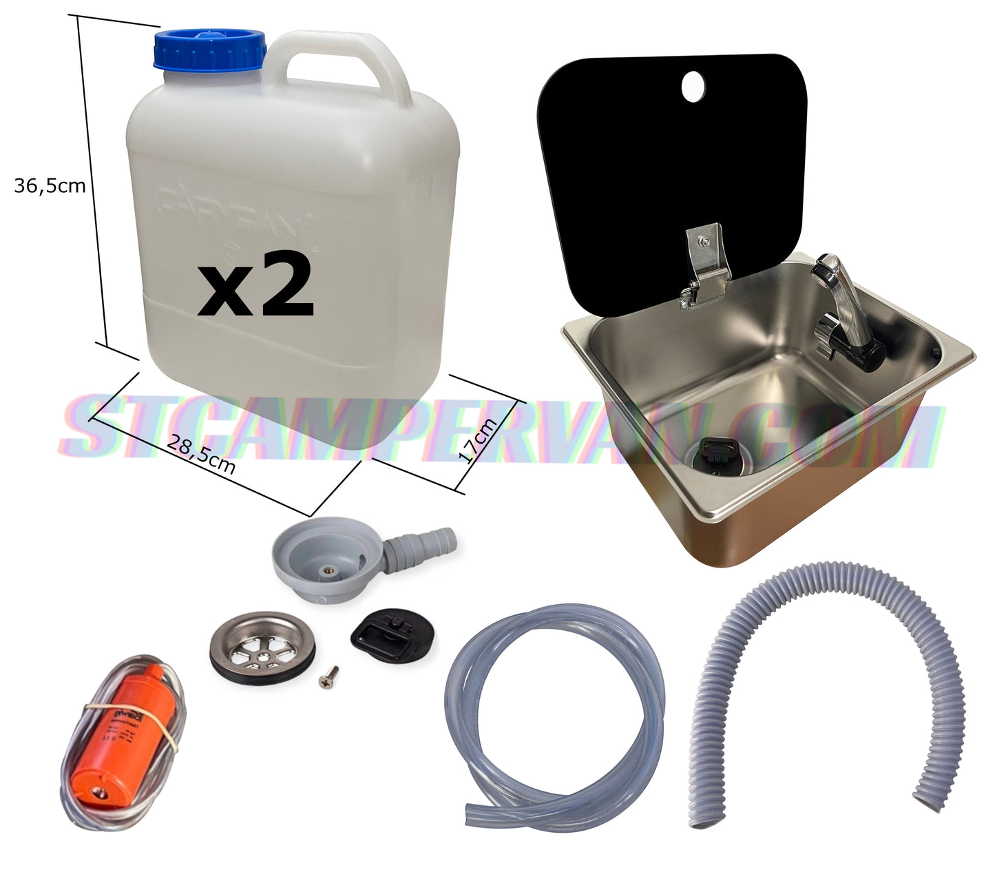 Kit fregadero camper 26x32 con tapa