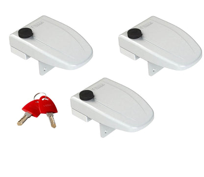 Pack 3 Fiamma Safe Door Frame blanco One Key para autocaravana | STCampervan