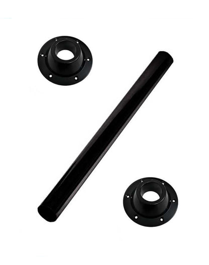 Pata extraíble negra 70 cm con cónicas para caravana