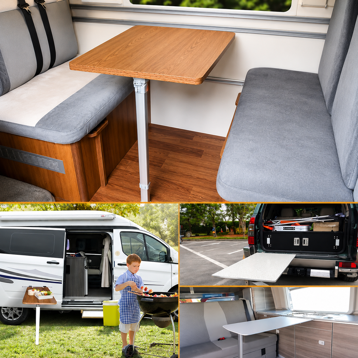Pata telescópica plegable mesa camper
