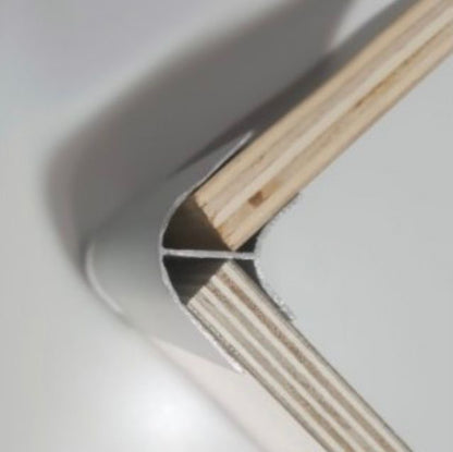 Perfil unión tableros aluminio gris medio camper 15 mm.