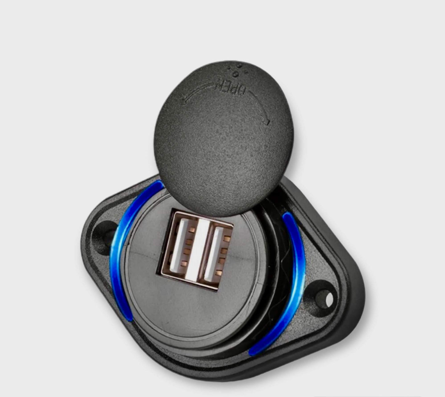 Puerto USB doble 12V 24V 18W con tapa para camper STCampervan