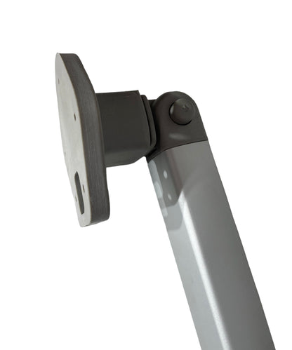 Soporte plegable mesa camper aluminio gris.