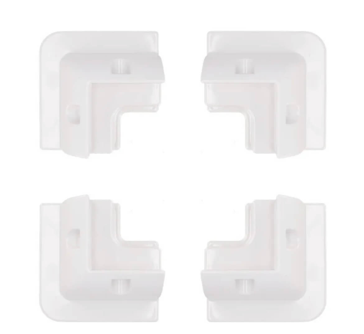 Kit 4 soportes ABS blancos sin taladros con pasacables | STCampervan