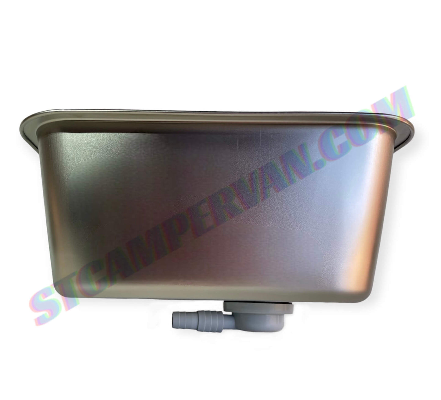 Detalle del sumidero acodado del fregadero 36x27 camper