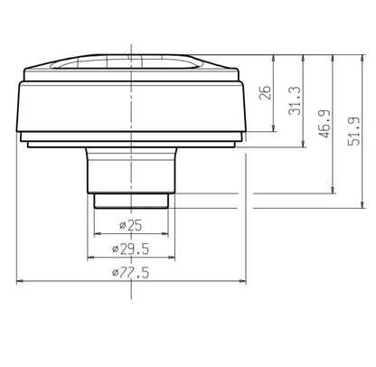 Tapón depósito agua 80 mm con llave para camper