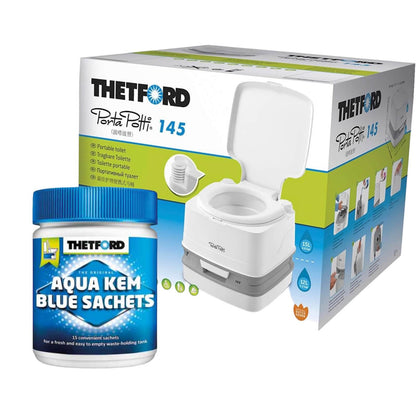 Thetford Porta Potti 145 con Aqua-Kem Blue en bolsas | STCampervan