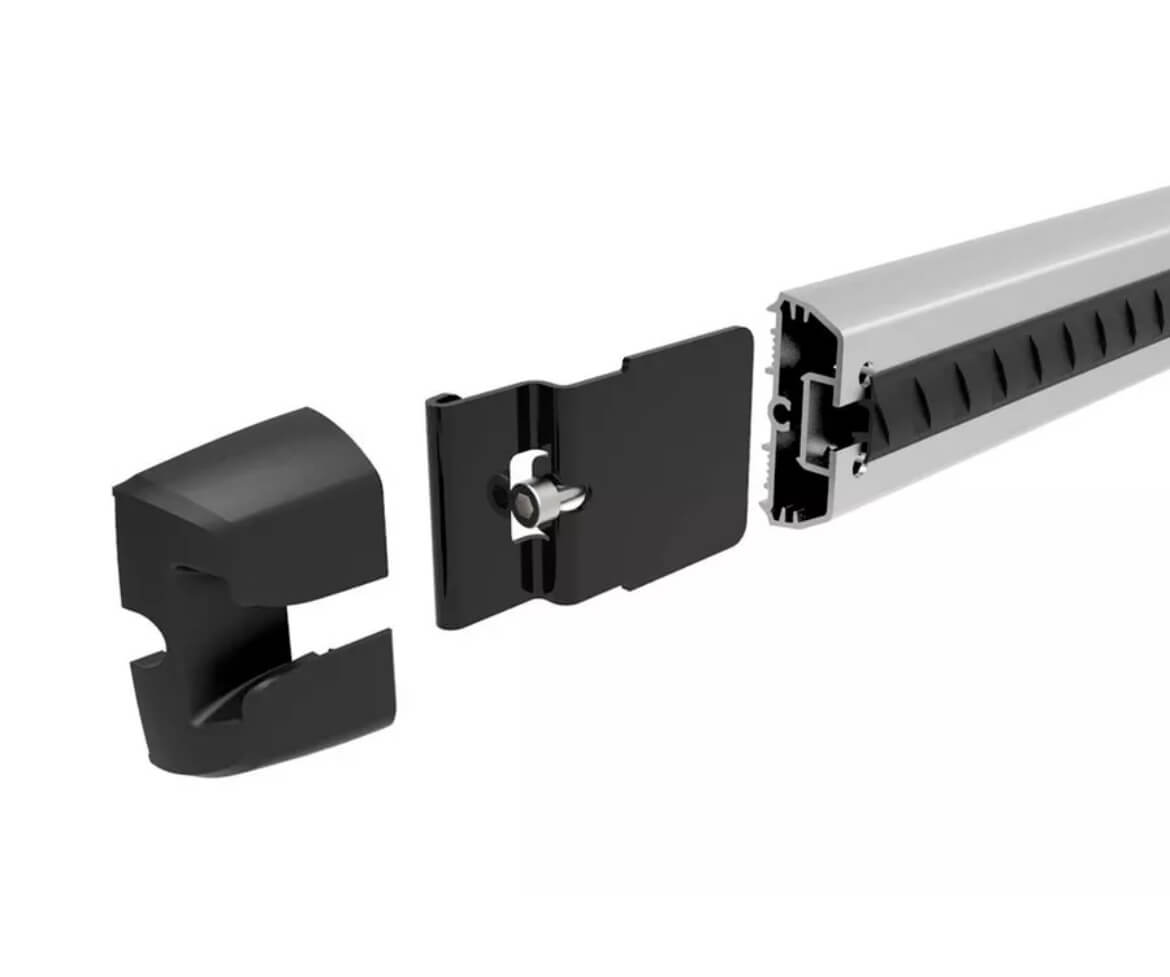 Raíles y brazos de sujeción del Elite Van XT para 2 bicis.