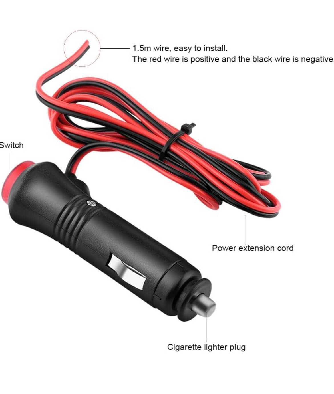 Toma de mechero 12V montada en tablero de camper
