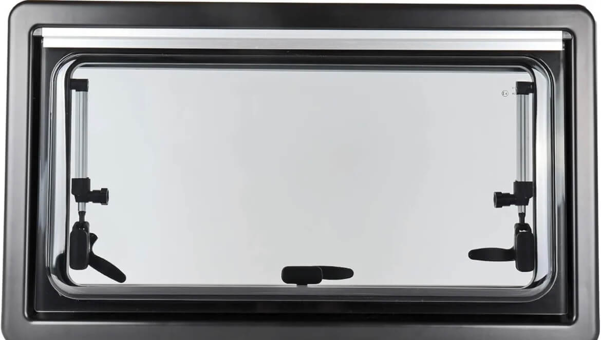 Detalle de doble acrílico tintado en ventana 500×450 furgoneta camper