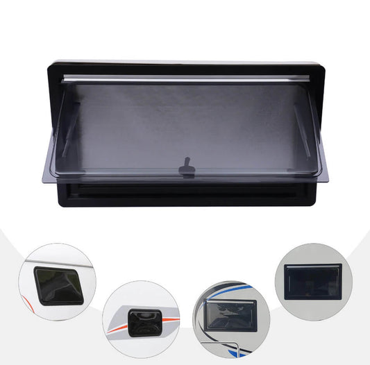 Ventana abatible CZ 1200x500 con oscurecedor para furgoneta camper STCAMPERVAN.