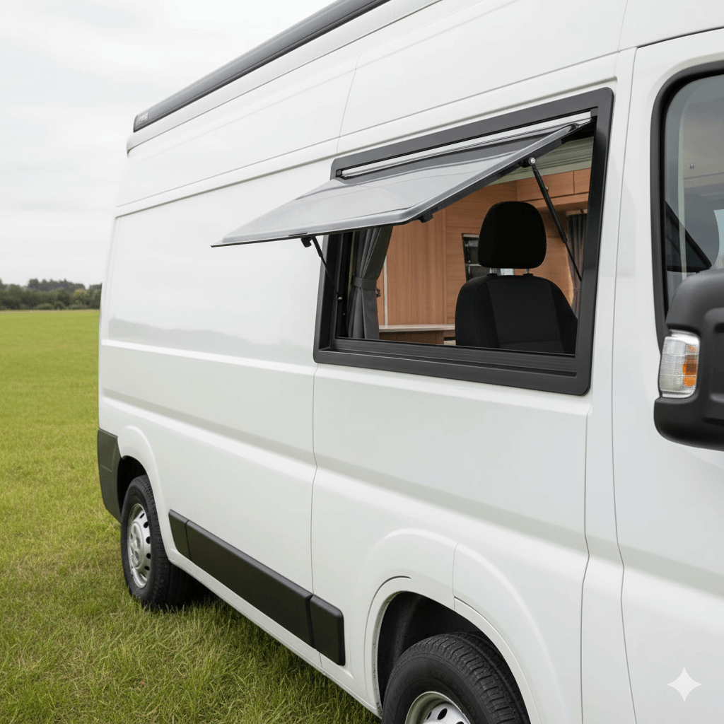 Instalación sándwich sellada con butilo o Sika en camper