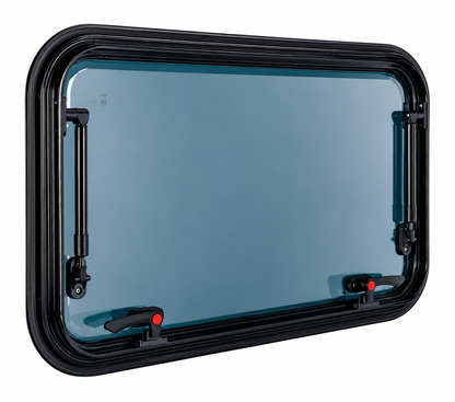 Ventana Camper Abatible Enrasada Doble Cristal con Mosquitera y Oscurecedor