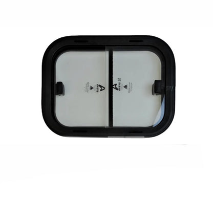 Ventana corredera APSYS 400x400 mm cristal negro camper.