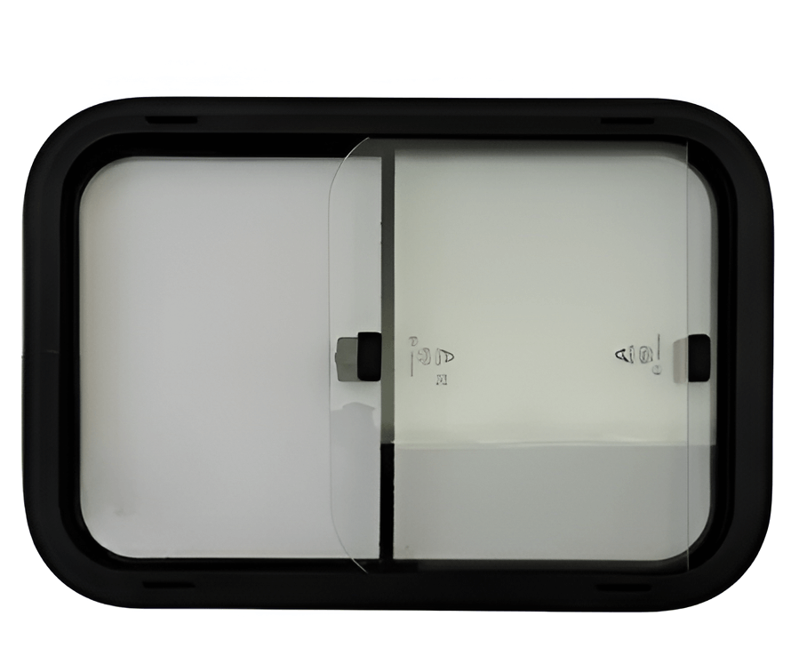 Ventana corredera 500x500 mm cristal negro para furgoneta camper y caravana